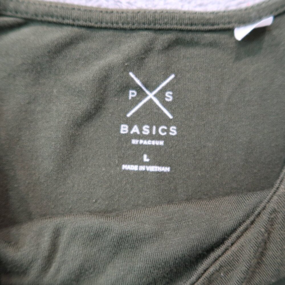Pacsun Basics Tank Top Womens Cropped Spaghetti Strap Sleeveless Shirt Green L - Picture 11 of 14